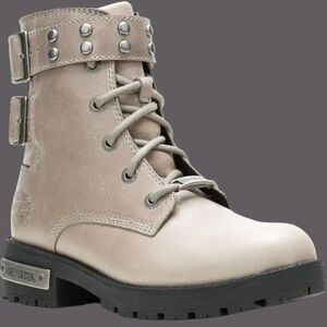 Harley-Davidson Women's Taupe Lace-Up Studded Ankle Boot